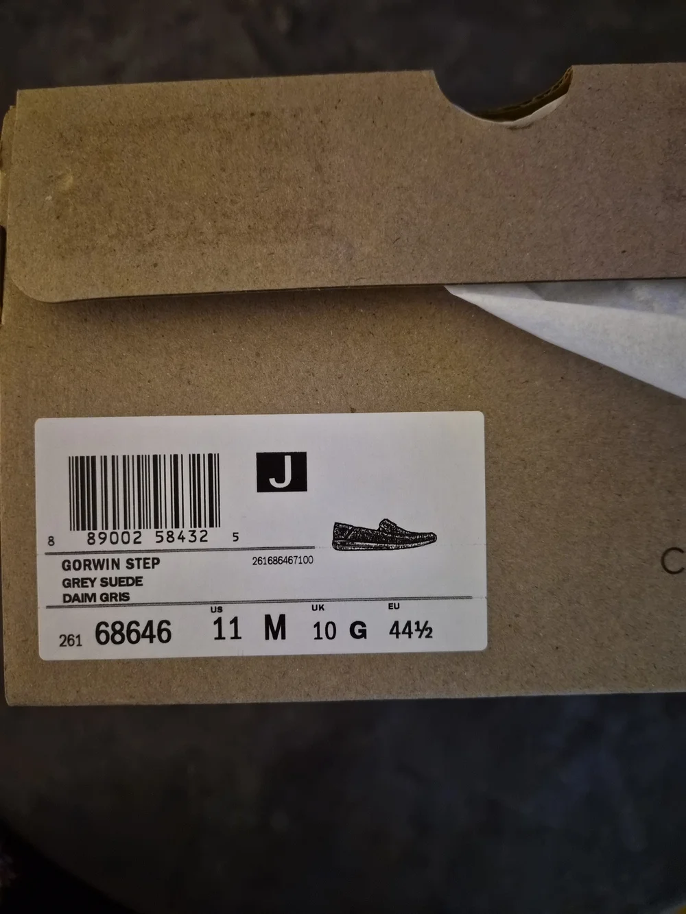 Clarks Gray Slip-On Loafers